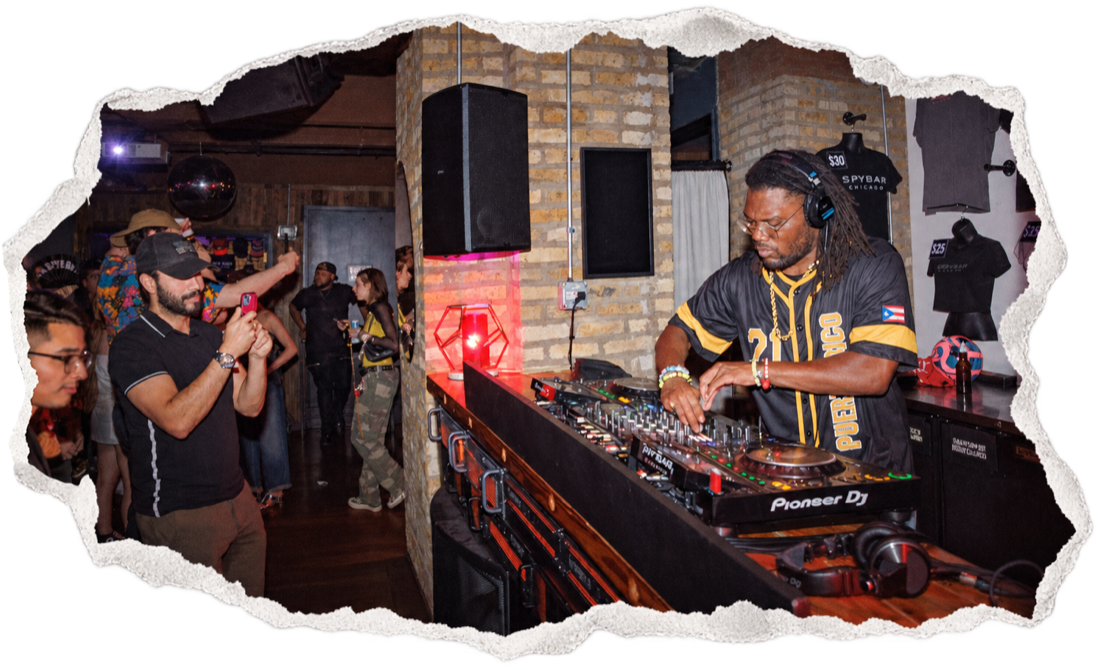 N.Harmonix on the decks at Spybar as the crowd dances